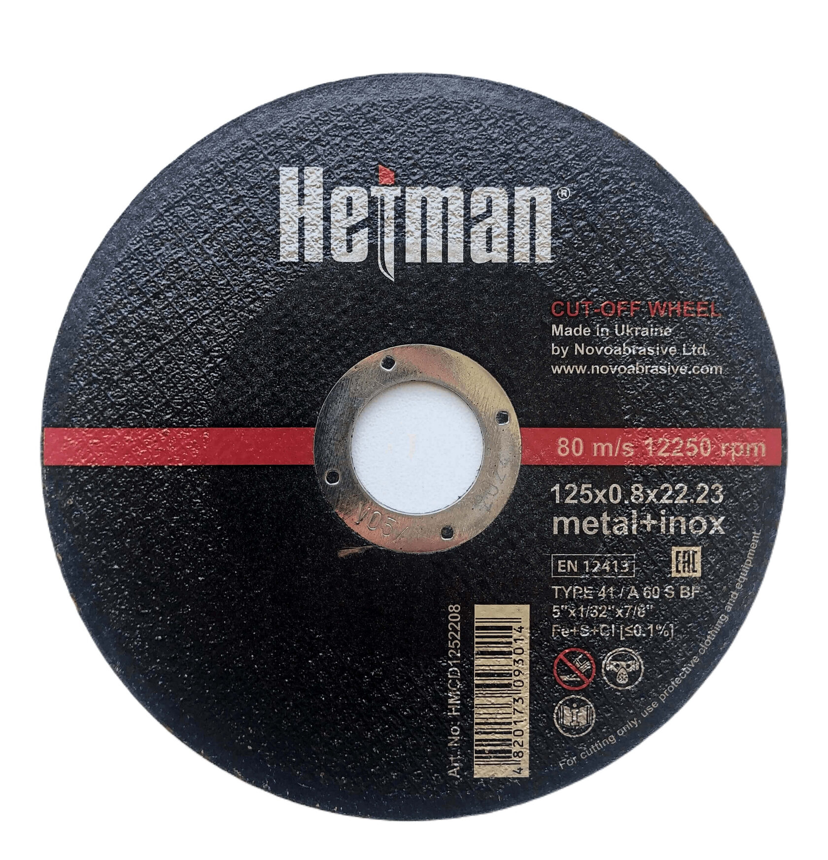 Круг відрізний Hetman 41 125х0.8х22.23 мм, по металу